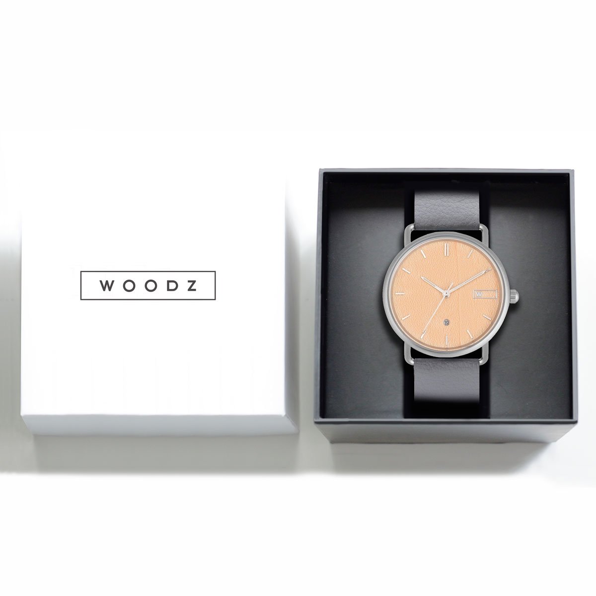 Steel & Wood Watch | Woodz Ax Natura (Pinatex Grey Strap)