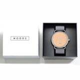 Steel & Wood Watch | Woodz Ax Natura (Pinatex Grey Strap)