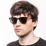 Óculos de Sol de Acetato com Madeira | Woodz Carter Black Fosco