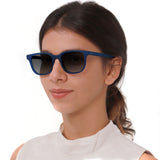 Óculos de Sol todo de Acetato | Woodz Carter Blue Fosco