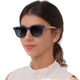 Óculos de Sol de Acetato com Madeira | Carter Blue Label (Woodz x Johnnie Walker)