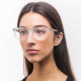 Armação de Acetato com Madeira | Woodz Carter Cristal Fosco