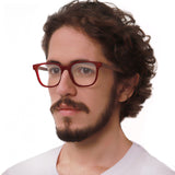 Armação de Acetato com Madeira | Woodz Carter Red Fosco