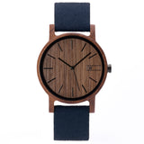 Relógio de Madeira | Woodz Eko Nut (Pulseira Lona Azul)