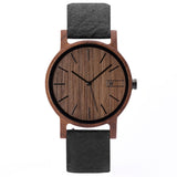 Wood Watch | Woodz Eko Nut (Pinatex Charcoal Strap)