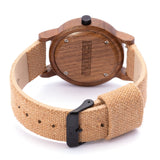 Relógio de Madeira | Woodz Eko Nut (Pulseira de Algodão Orgânico)