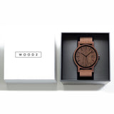 Relógio de Madeira | Woodz Eko Nut (Pulseira Lona Preta)