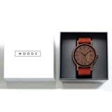 Relógio de Madeira | Woodz Eko Nut (Pulseira Lona Terracota)