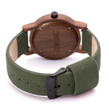 Relógio de Madeira | Woodz Eko Nut (Pulseira Lona Verde)