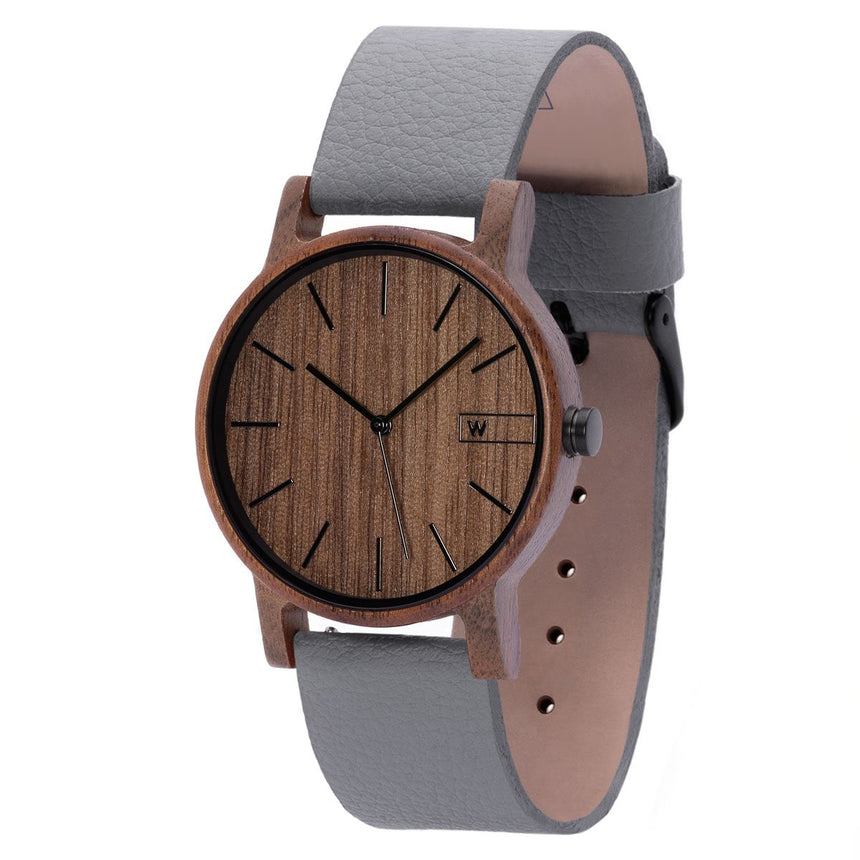 Wood Watch | Woodz Eko Nut (Pinatex Grey Strap)