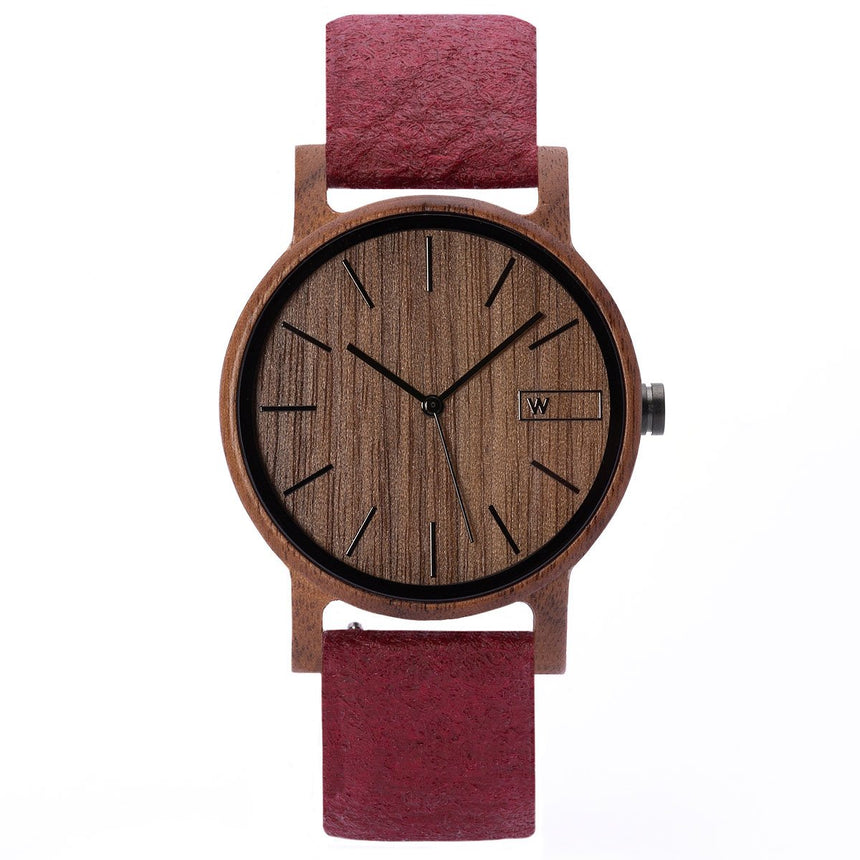 Wood Watch | Woodz Eko Nut (Pinatex Mulberry Strap)