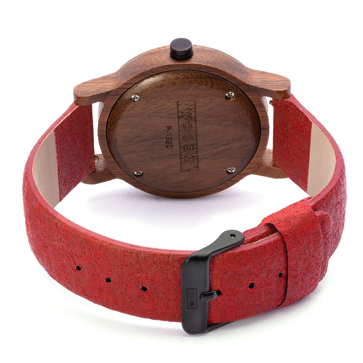 Wood Watch | Woodz Eko Nut (Pinatex Paprika Strap)