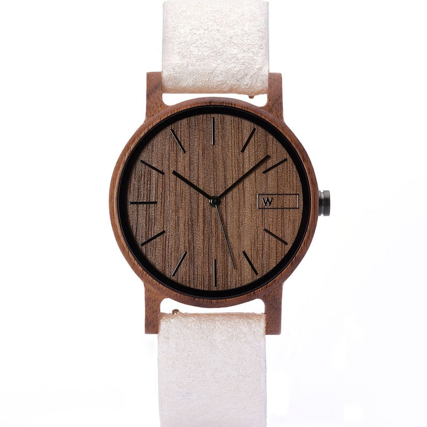 Wood Watch | Woodz Eko Nut (Pinatex Pearl Strap)
