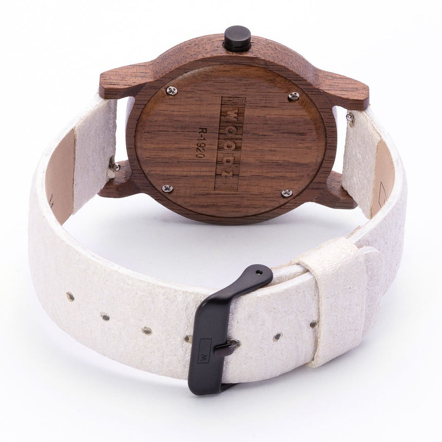 Wood Watch | Woodz Eko Nut (Pinatex Pearl Strap)