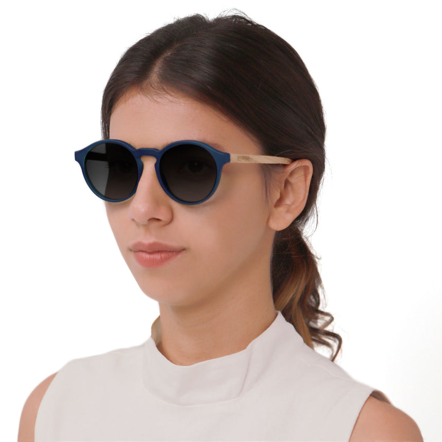 Óculos de Sol de Acetato com Madeira | Elli Blue Label (Woodz x Johnnie Walker)