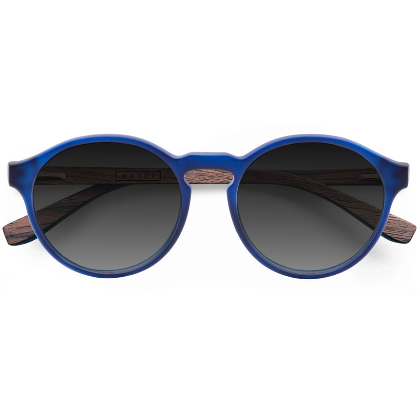 Óculos de Sol de Acetato com Madeira | Woodz Elli Blue Fosco