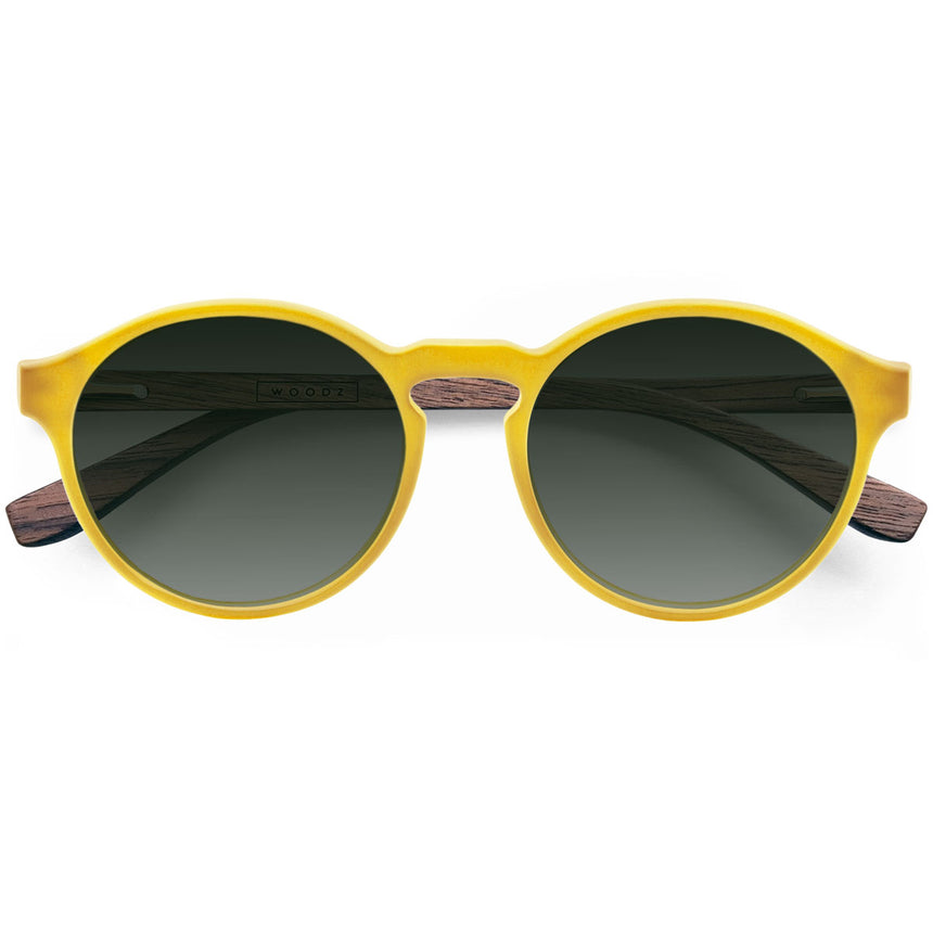 Óculos de Sol de Acetato com Madeira | Woodz Elli Gold Fosco