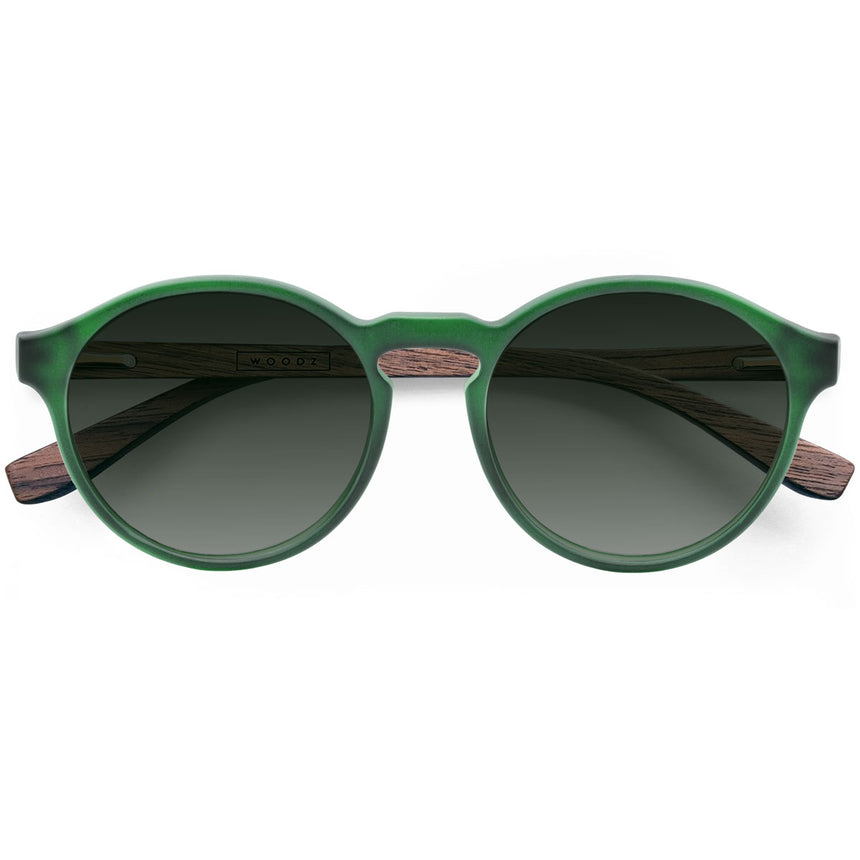 Óculos de Sol de Acetato com Madeira | Woodz Elli Green Fosco