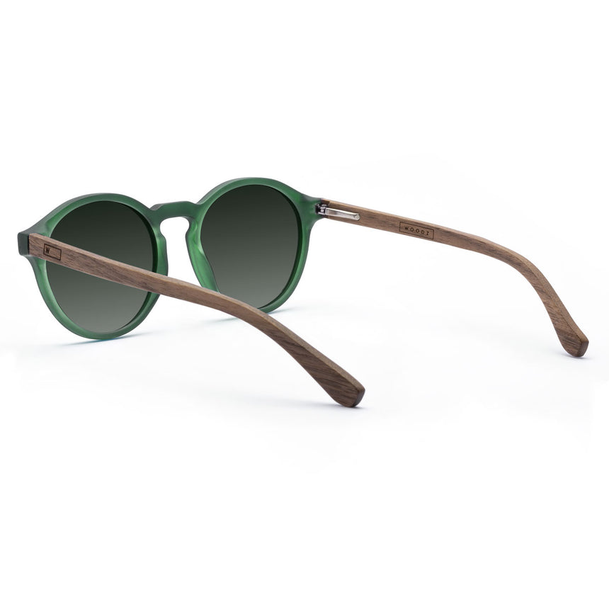 Óculos de Sol de Acetato com Madeira | Woodz Elli Green Fosco