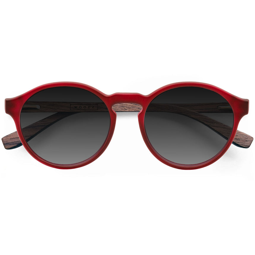 Óculos de Sol de Acetato com Madeira | Woodz Elli Red Fosco