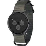 Relógio de Aço com Madeira | Woodz Krome (Pulseira Nato Cinza)