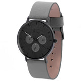 Relógio de Aço com Madeira | Woodz Krome (Pulseira Pinatex Cinza)