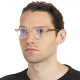 Armação de Acetato com Madeira | Woodz Nino Champanhe