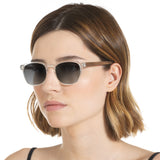 Óculos de Sol de Acetato com Madeira | Woodz Olli Cristal