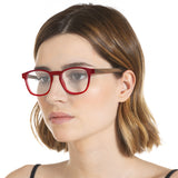 Armação de Acetato com Madeira | Woodz Olli Red