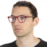 Armação de Acetato com Madeira | Woodz Olli Red