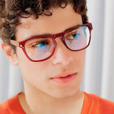 Armação de Acetato com Madeira | Woodz Olli Red