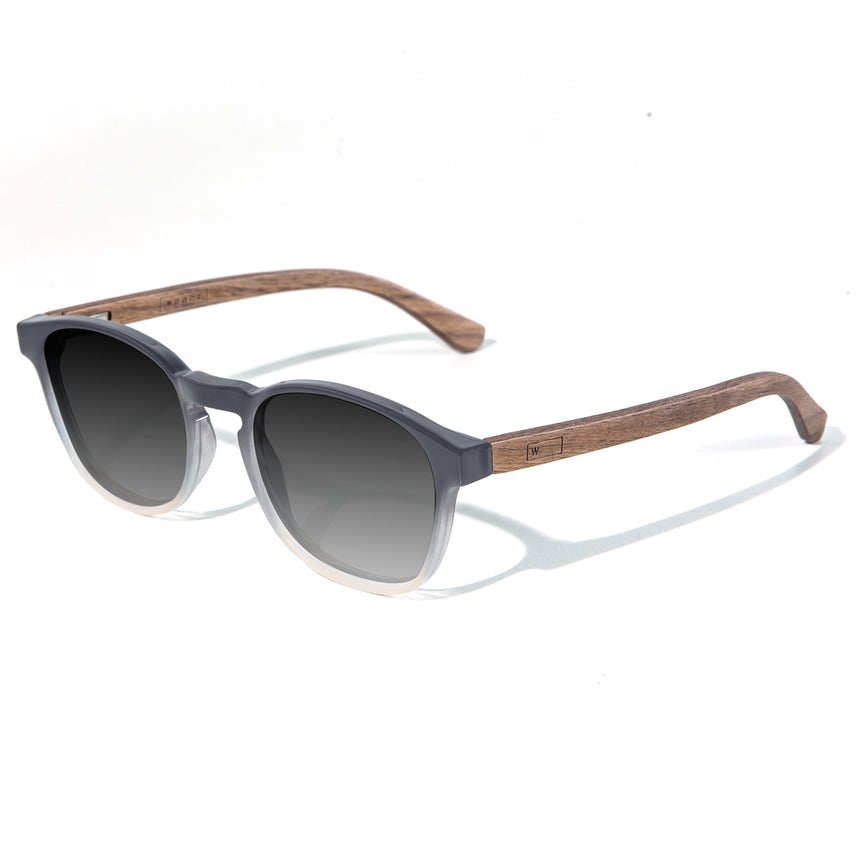 Óculos de Sol de Acetato com Madeira | Woodz Olli Cinza Tempestade