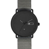 Relógio de Aço com Madeira | Woodz Ox Black (Pulseira Nato Cinza)