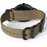 Relógio de Aço com Madeira | Woodz Ox Black (Pulseira Nato Verde Militar)