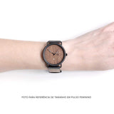 Relógio de Aço com Madeira | Woodz Ox Nut (Pulseira Pinatex Marine)