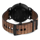 Relógio de Aço com Madeira | Woodz Ox Nut (Pulseira Tiras de Madeira Walnut)