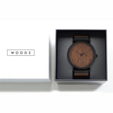 Relógio de Aço com Madeira | Woodz Ox Nut (Pulseira Pinatex Marine)