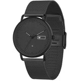 Relógio de Aço com Madeira | Woodz Ox Black (Pulseira Mesh Preta)