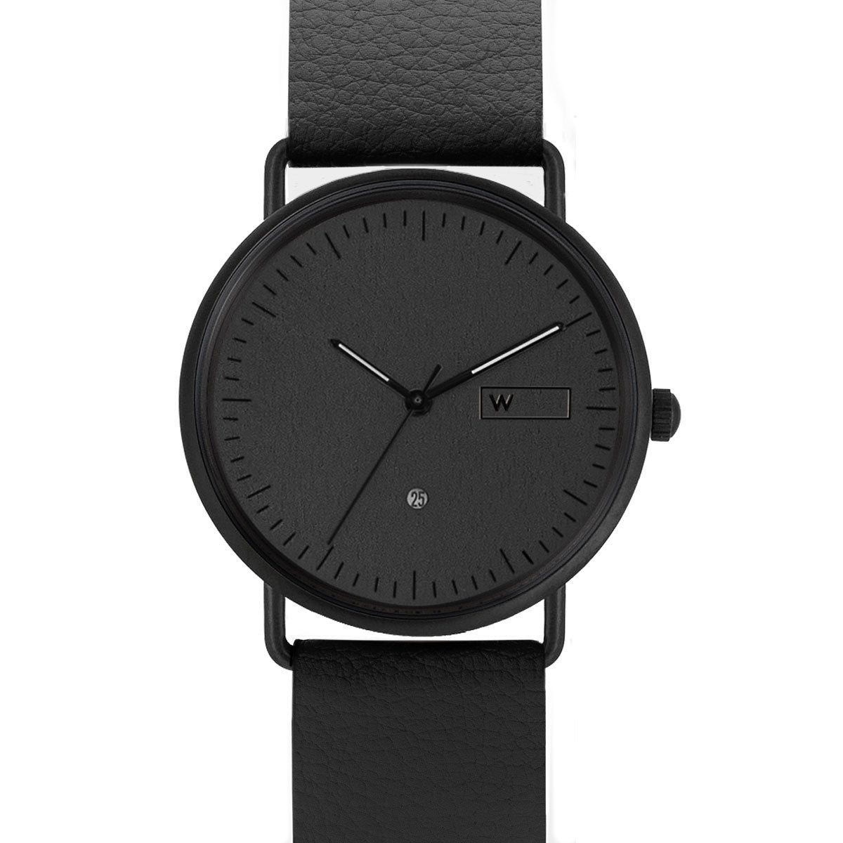 Steel & Wood Watch | Woodz Ox Black (Pinatex Black Strap)