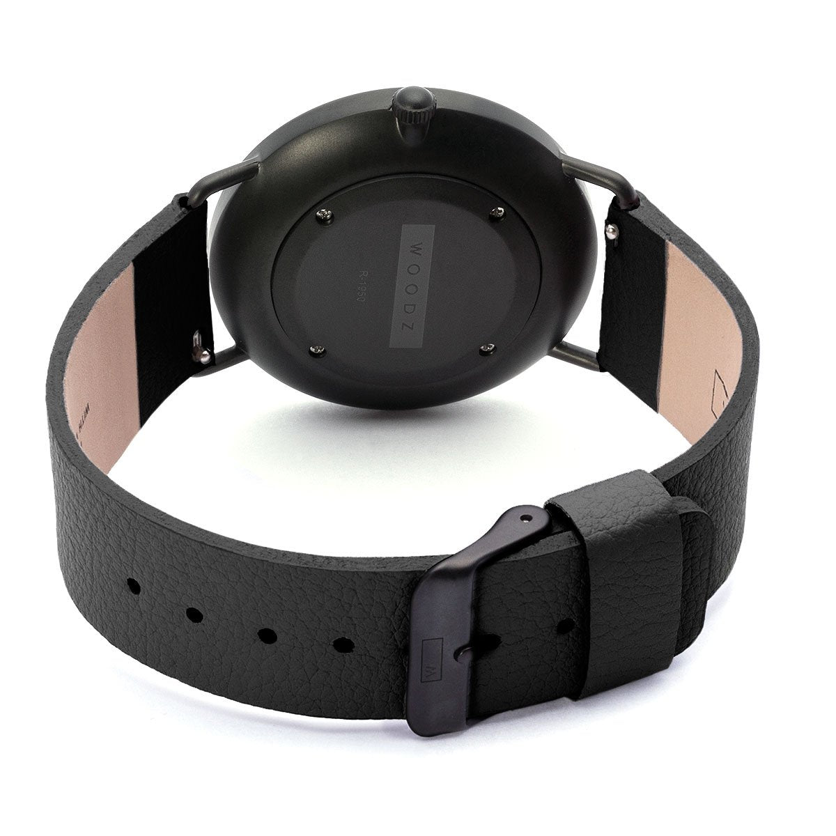 Steel & Wood Watch | Woodz Ox Black (Pinatex Black Strap)