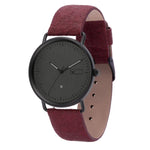 Steel & Wood Watch | Woodz Ox Black (Pinatex Mulberry Strap)