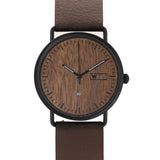 Steel & Wood Watch | Ox Nut (Pinatex Coffee Strap)