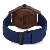 Relógio de Madeira | Woodz Sunset (Pulseira de Lona Azul)