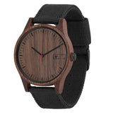 Relógio de Madeira | Woodz Sunset (Pulseira de Lona Preta)