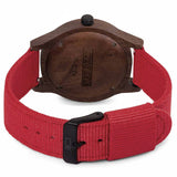 Relógio de Madeira | Woodz Sunset (Pulseira de Nylon Vermelha)