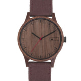 Relógio de Madeira | Woodz Sunset (Pulseira de Lona Vinho)