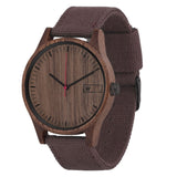 Relógio de Madeira | Woodz Sunset (Pulseira de Lona Vinho)