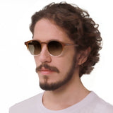 Óculos de Sol de Acetato com Madeira | Woodz Taylor Camel Degrade