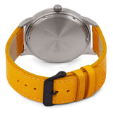 Relógio de Aço com Madeira | Woodz Titan Natura (Pulseira Couro Amarelo)