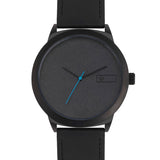 Relógio de Aço com Madeira | Woodz Titan Black (Pulseira Couro Preto)